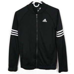 adidas Black Jacket with White Stripes